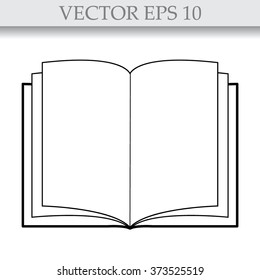 Open book - vector icon