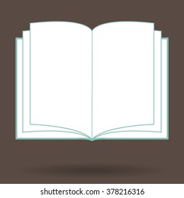 Open book - vector icon