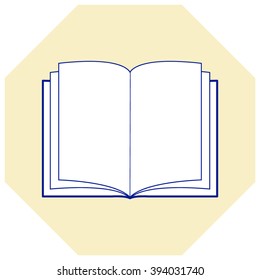 Open book - vector icon