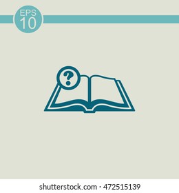 Open book vector icon.