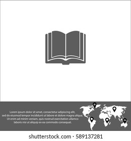 Open book vector  icon.