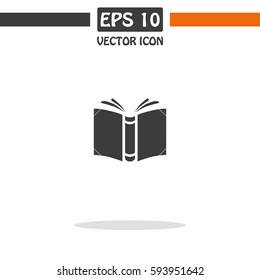 Open Book Vector Icon.