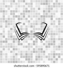 Open book vector icon