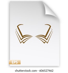 Open book vector icon