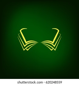 Open book vector icon