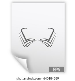 Open book vector icon