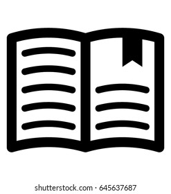 Open Book Vector Icon