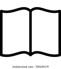 Open Book Vector Icon