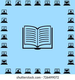 Open book vector icon