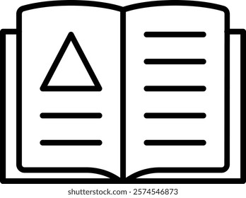 Open Book vector icon. Can be used for printing, mobile and web applications.