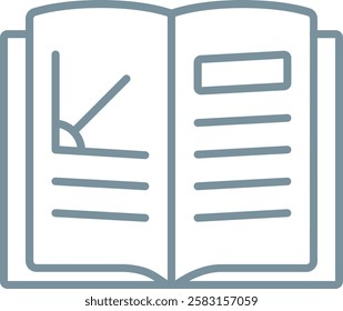 Open Book vector icon. Can be used for printing, mobile and web applications.