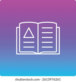 Open Book vector icon. Can be used for printing, mobile and web applications.