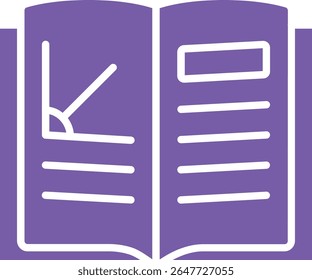 Open Book vector icon. Can be used for printing, mobile and web applications.