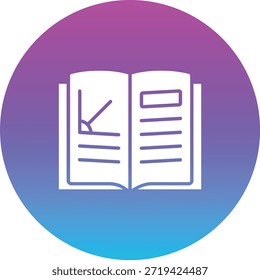 Abra el ícono del Vector de libro. Se puede utilizar para aplicaciones de impresión, móviles y de Web.