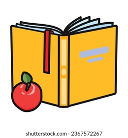 Open book vector icon. Color vector icon isolated on white background open book.