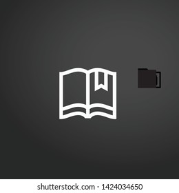 Open Book vector icon. Open Book concept stroke symbol design. Thin graphic elements vector illustration, outline pattern for your web site design, logo, UI. EPS 10.