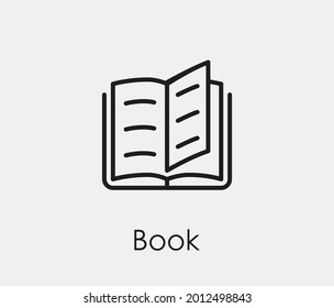 Open book vector icon. Editable stroke. Symbol in Line Art Style for Design, Presentation, Website or Apps Elements, Logo. Pixel vector graphics - Vector