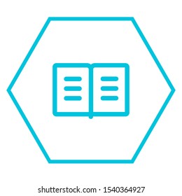 open book vector icon, education symbol. Modern, simple flat vector illustration for web site or mobile app