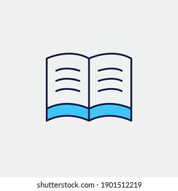 educación de iconos de vector de libro abierto