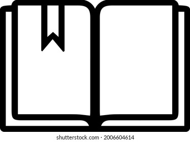 Abrir icono vector de libro eps 10. Simple ilustración aislada.