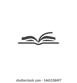 Open book vector icon. filled flat sign for mobile concept and web design. Book pages glyph icon. Symbol, logo illustration. Vector graphics