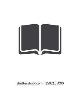Open book vector icon. filled flat sign for mobile concept and web design. Book with blank pages glyph icon. Symbol, logo illustration. Vector graphics