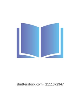 Open book vector icon with gradient