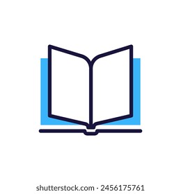 Open Book vector icon. Graphic design element symbol. Education, knowledge, learning