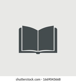 Open book vector icon illustration sign