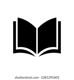 Open book vector icon. Illustration isolated on white background.