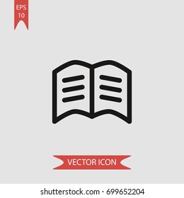 Open book vector icon illustration symbol