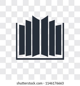 Open book vector icon isolated on transparent background, Open book logo concept