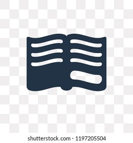 Open book vector icon isolated on transparent background, Open book transparency concept can be used web and mobile