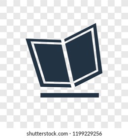 Open book vector icon isolated on transparent background, Open book transparency logo concept