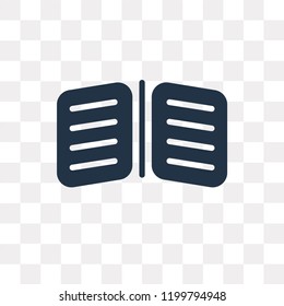 Open Book vector icon isolated on transparent background, Open Book transparency concept can be used web and mobile