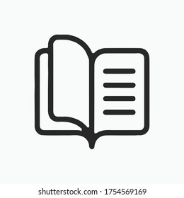 open book vector icon left page open