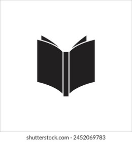 abrir Plantilla de línea de icono de Vector de libro