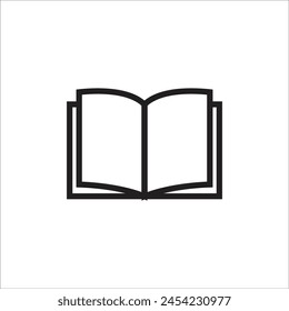 open book vector icon line template