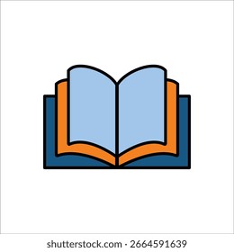 modelo de linha de ícone de vetor de livro aberto