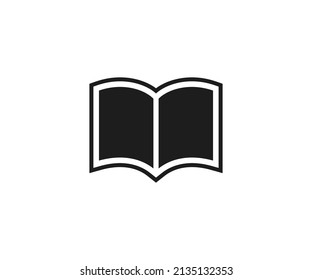 Open book vector icon and logo design template
