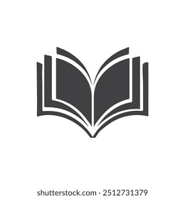 Icono abierto del Vector del libro, logotipo del libro 