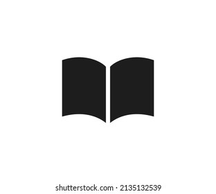 Open book vector icon on white background