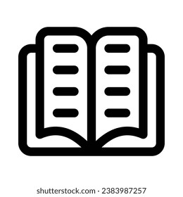 offenes Buch, Vektorsymbol auf weißem Hintergrund