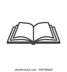 Open book vector icon on a white background