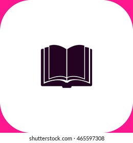 Open book vector icon on white background.