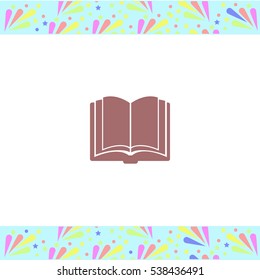 Open book vector icon on white background. Isolated illustration. Business picture.