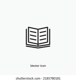 Open book vector icon. Premium quality.