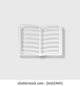 Open book  - vector icon with shadow