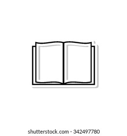 Open book - vector icon with shadow