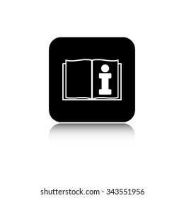 Open book - vector icon  with shadow